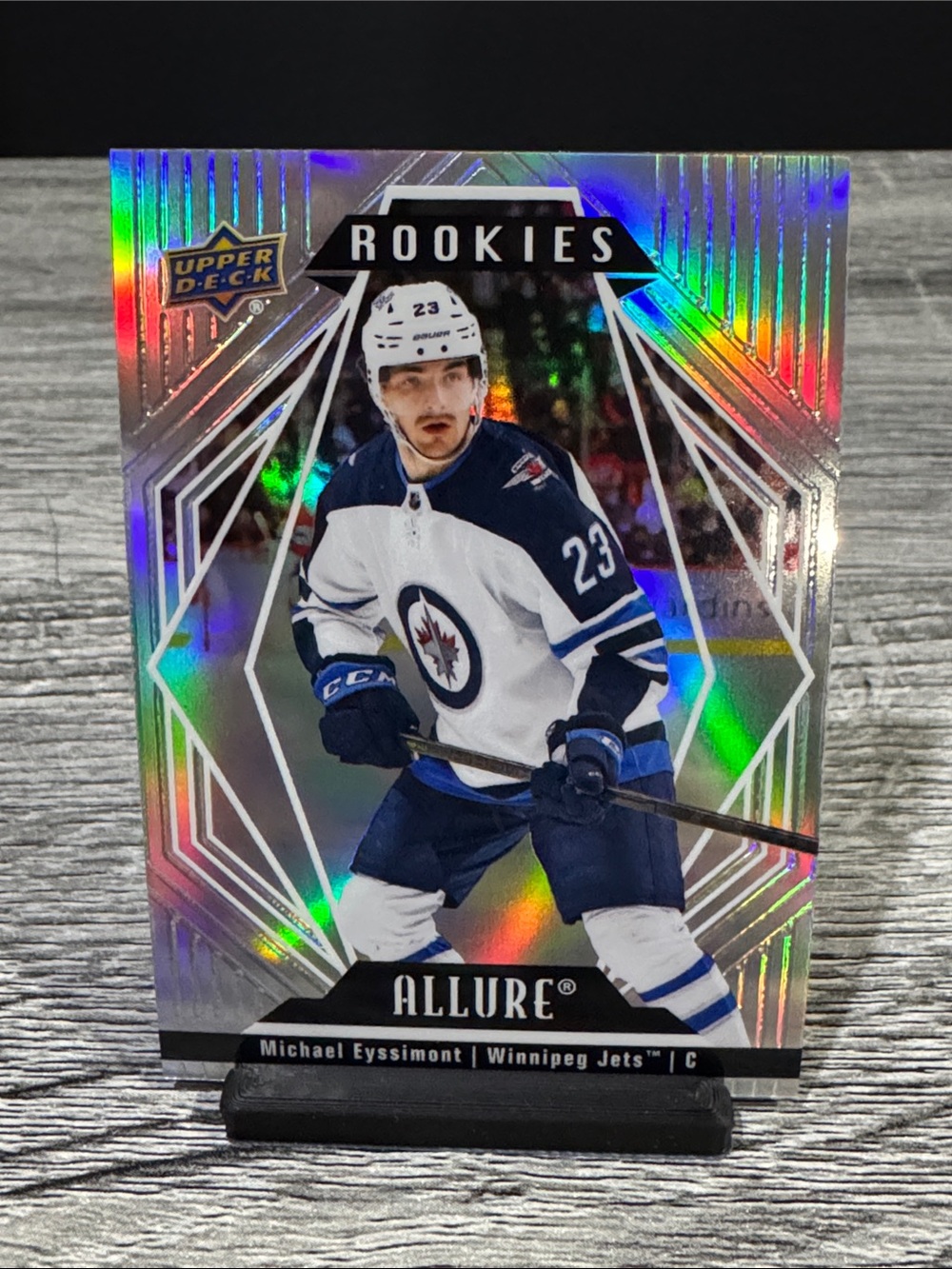 NHL | 2022-23 UD Allure (Rookies) #107: Winnipeg Jets: Michael Eyssimont - Card
